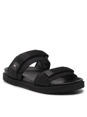 Tommy Hilfiger Tommy Hilfiger Klapki Fashion Cleated Strappy Sandal FM0FM04118 Czarny