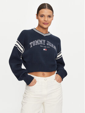 Tommy Jeans Tommy Jeans Sweater Varsity DW0DW18692 Sötétkék Relaxed Fit