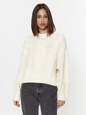Wrangler Wrangler Пуловер 112342769 Бял Regular Fit