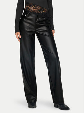 ONLY ONLY Штани зі штучної шкіри Kiri 15324777 Чорний Straight Fit