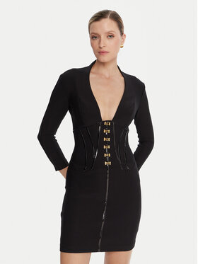 Elisabetta Franchi Elisabetta Franchi Коктейлна рокля AB-797-57E2-V590 Черен Slim Fit