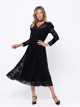 LIDIA KALITA LIDIA KALITA Sukienka koktajlowa Luna Czarny Regular Fit