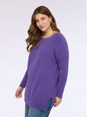 Fiorella Rubino Fiorella Rubino Sweter M026E002012N029 Fioletowy Regular Fit