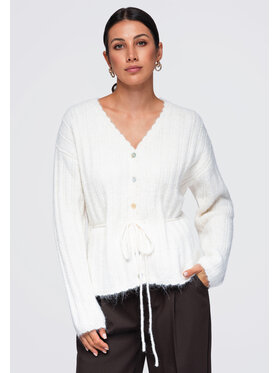 Ombre Ombre Sweter OW-SW-E0012 Beżowy Regular Fit