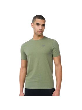4F 4F T-Shirt 4FWSS26TTSHM4484-44S Zielony Regular Fit