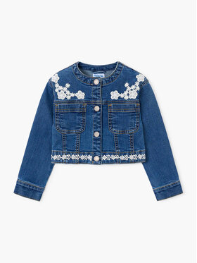 Mayoral Mayoral Kurtka jeansowa 3453 Granatowy Cropped Fit