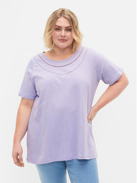 Zizzi Zizzi T-särk V50220A Lilla Regular Fit