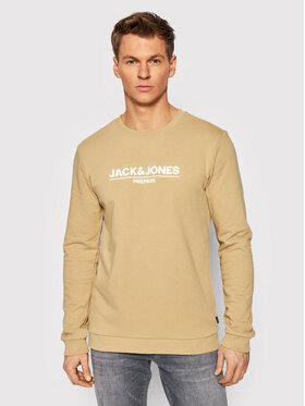 Jack&Jones PREMIUM Jack&Jones PREMIUM Mikina Blabranding 12205732 Béžová Regular Fit