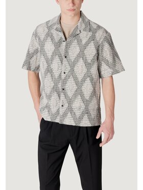 Antony Morato Antony Morato Πουκάμισο RELAXED FIT WITH LOGOED METAL BADGE Μαύρο Relaxed Fit