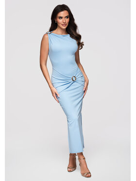 Ombre Ombre Sukienka wieczorowa LA-OM-DLR371 Niebieski Slim Fit