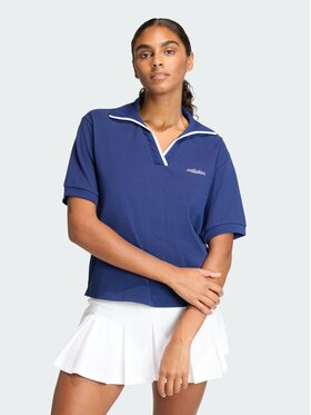 adidas adidas Polo 158660 Błękitny Regular Fit