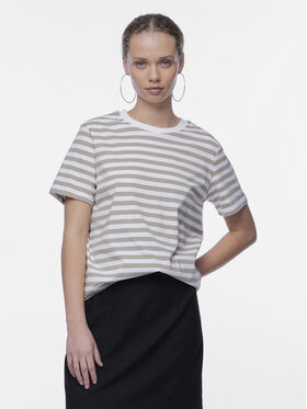 Pieces Pieces Тишърт Ria 17146339 Бежов Regular Fit