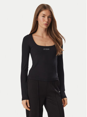 Guess Guess Блузка V6BP05 K6318 Чорний Slim Fit