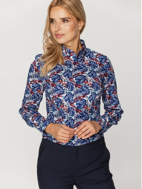 Willsoor Willsoor Koszula 61207 Granatowy Slim Fit