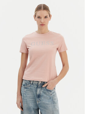 Guess Guess Póló V6RI20 J1314 Rózsaszín Regular Fit