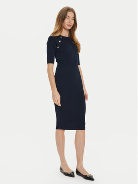 Motivi Motivi Kootud kleit 76426000106N Must Regular Fit