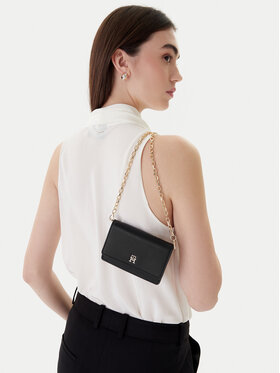 Tommy Hilfiger Tommy Hilfiger Torebka Th Icon Card Holder W/Chain AW0AW18248 Czarny