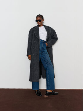La Mania La Mania Płaszcz TREVOR 2 Szary Classic Fit
