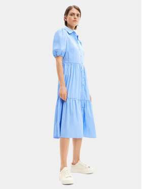 Desigual Desigual Košeľové šaty Alejandria 24SWVW82 Modrá Loose Fit