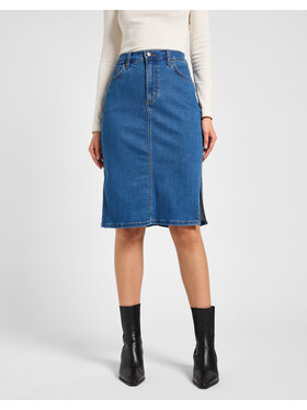 Lee Lee Spódnica SKIRT Niebieski Slim Fit