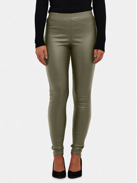 Kaffe Kaffe Hlače od imitacije kože Ada 10501626 Zelena Slim Fit