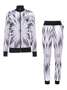 Plein Sport Plein Sport Komplet top i spodnie 3501 Biały Regular Fit