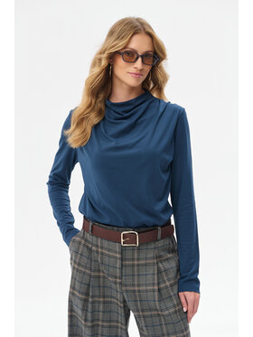 blue shadow blue shadow Bluzka Nicole Turkusowy Regular Fit