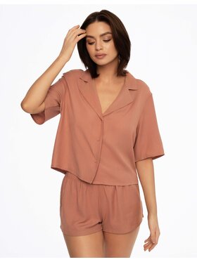 Esotiq Esotiq Piżama 41493-39X Różowy Regular Fit
