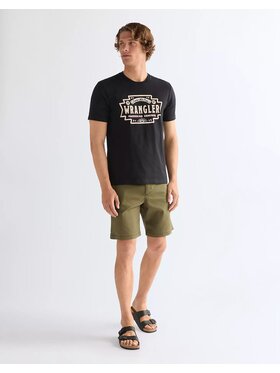 Wrangler Wrangler Szorty materiałowe CHINO SHORTS Zielony Straight Leg