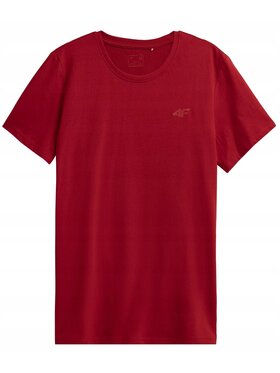 4F 4F T-Shirt TTSHM536 Czerwony Comfortable Fit