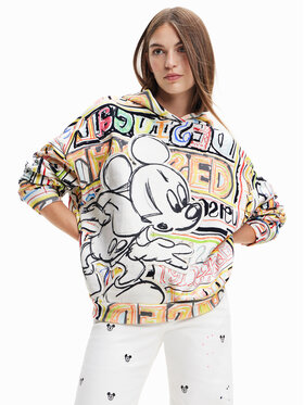 Desigual Desigual Džemperis ar kapuci DISNEY Mickey Letters 23SWSK31 Daudzkrāsains Oversize