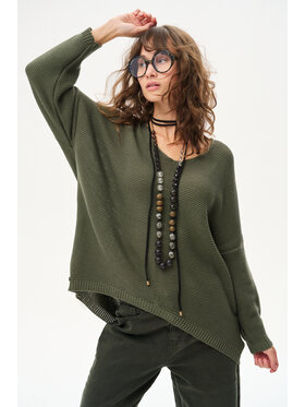 blue shadow blue shadow Sweter Danthe Zielony Regular Fit