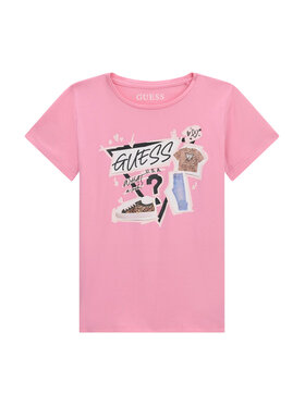 Guess Guess Marškinėliai J6YI02 K3667 Rožinė Regular Fit