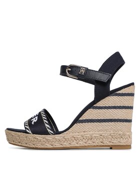 Tommy Hilfiger Espadrile Seasonal Webbing Wedge FW0FW07088 Mornarsko Modra