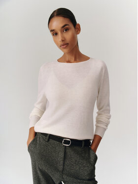 TATUUM TATUUM Sweter ROSSA Kremowy Classic Fit