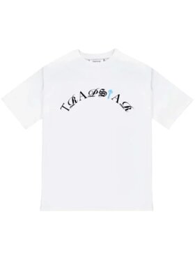 Trapstar Trapstar T-Shirt Script White/Teal Tee Biały Oversize