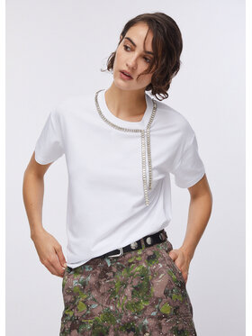 Liu Jo Liu Jo T-Shirt CA6167JS08811111 Biały Loose Fit