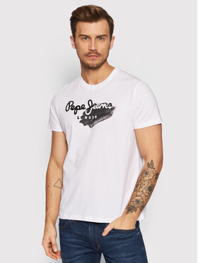 Pepe Jeans Pepe Jeans Тишърт Terry PM508029 Бял Regular Fit