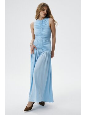 MARI PRETI MARI PRETI Sukienka letnia Aurelia Niebieski Slim Fit