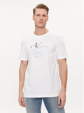 Calvin Klein Jeans Calvin Klein Jeans T-shirt Monogram Echo J30J325352 Bianco Regular Fit