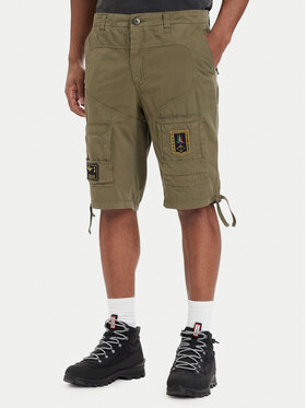 Aeronautica Militare Aeronautica Militare Szövet rövidnadrág 261BE0041UCT01122 Zöld Regular Fit