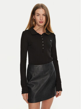 Calvin Klein Jeans Calvin Klein Jeans Тениска с яка и копчета J20J224457 Черен Slim Fit