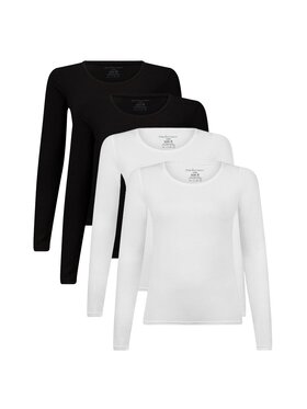 Bamboo Basics Bamboo Basics Longsleeve 28494 Czarny Stretch Fit