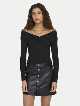 ONLY ONLY Bluzka Queen 15331413 Czarny Slim Fit