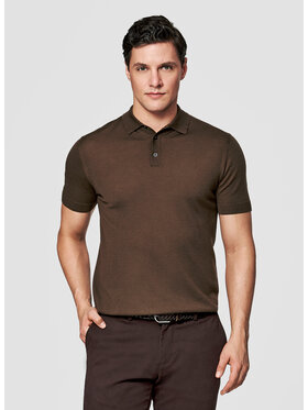 Pako Lorente Pako Lorente Polo P26SP-TX-011 Brązowy Classic Fit