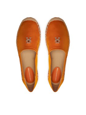 Tommy Hilfiger Espadrile Th Satin Flat Espadrille FW0FW07881 Oranžna