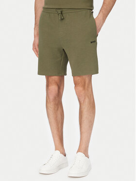 BOSS BOSS Športne kratke hlače Waffle 50535884 Zelena Regular Fit
