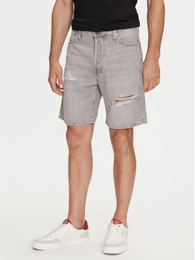 Jack&Jones Jack&Jones Džínsové šortky Jjichris 12253755 Sivá Relaxed Fit