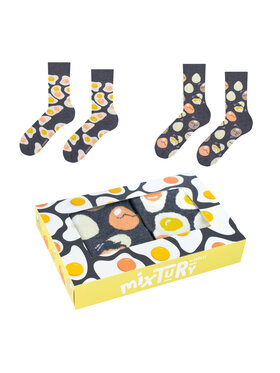 Zooksy Zooksy Zestaw 2 par wysokich skarpet unisex mixTURY Szary