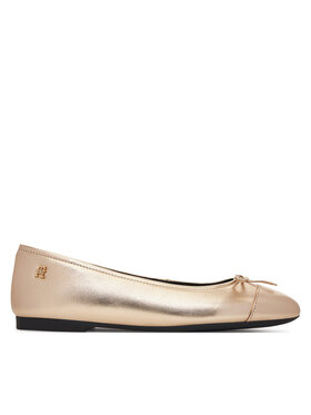Tommy Hilfiger Tommy Hilfiger Балеринки Metallic Toe-Cap FW0FW08920 Златист
